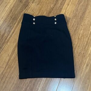 Express Blue Pencil Skirt Knee-Length Work